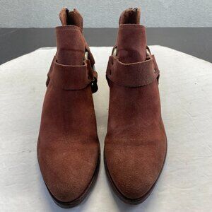 Frye Rusty Brown Women's Ray Harness Back Zip Ankle Boot US Size 8M Booties